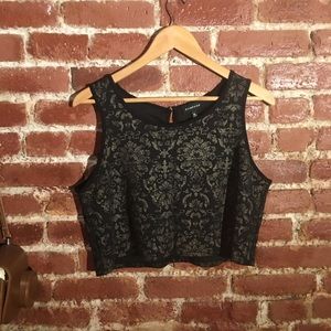 Black and Gold CropTop